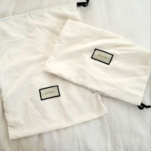 2 Gucci dust bags Cream